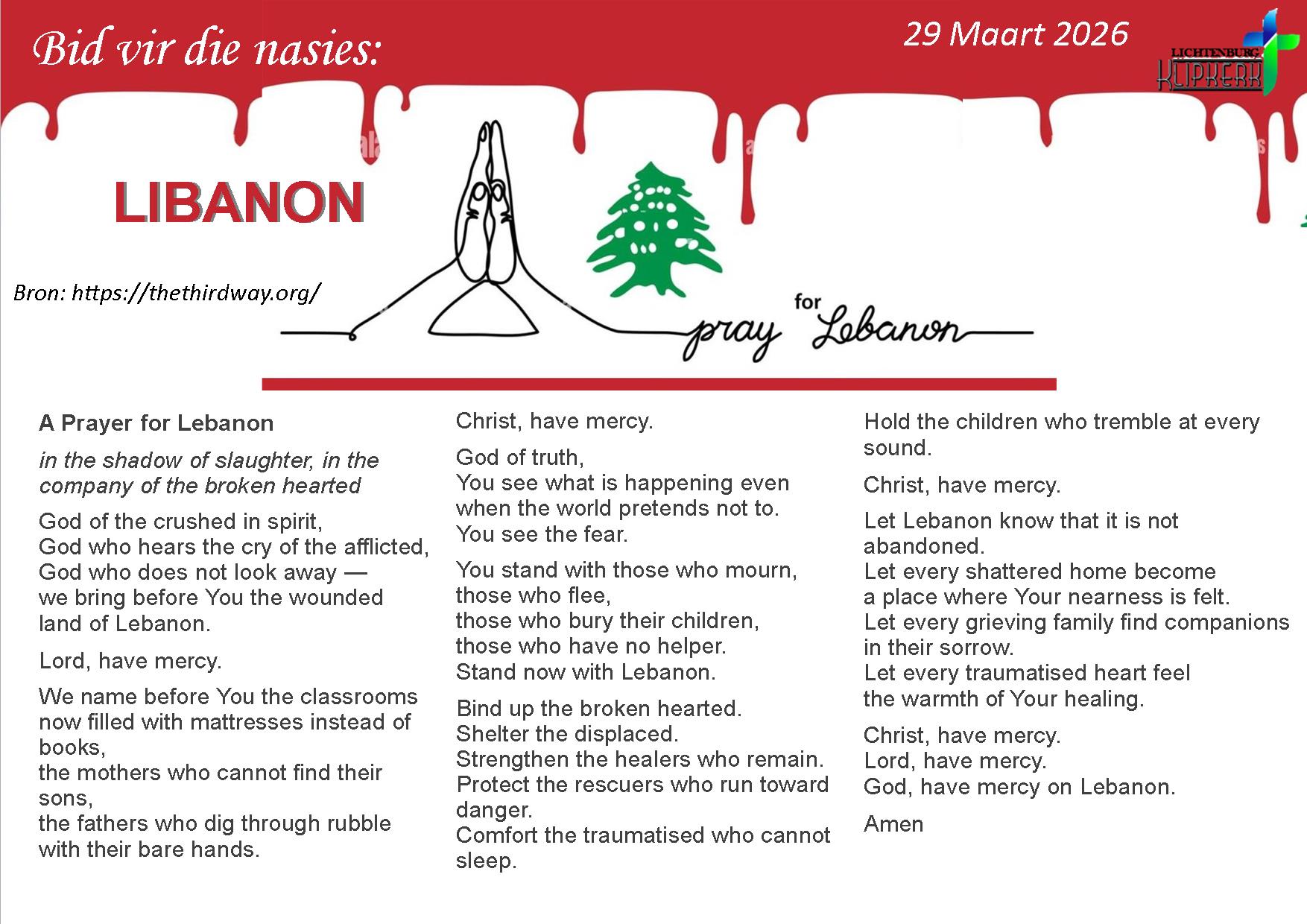 bid vir die nasies, Onbereiktes, klipkerk wereldfokus